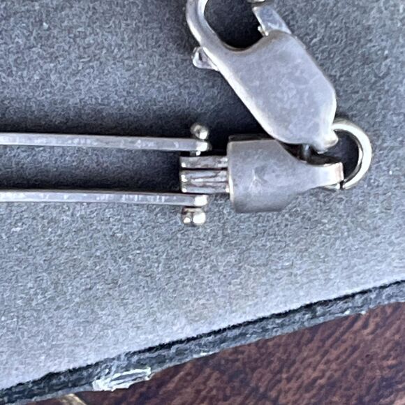 Vintage Silver Tennis Bracelet Gate Link Bracelet Vintage Modern Jewelry Gift - Picture 6 of 13